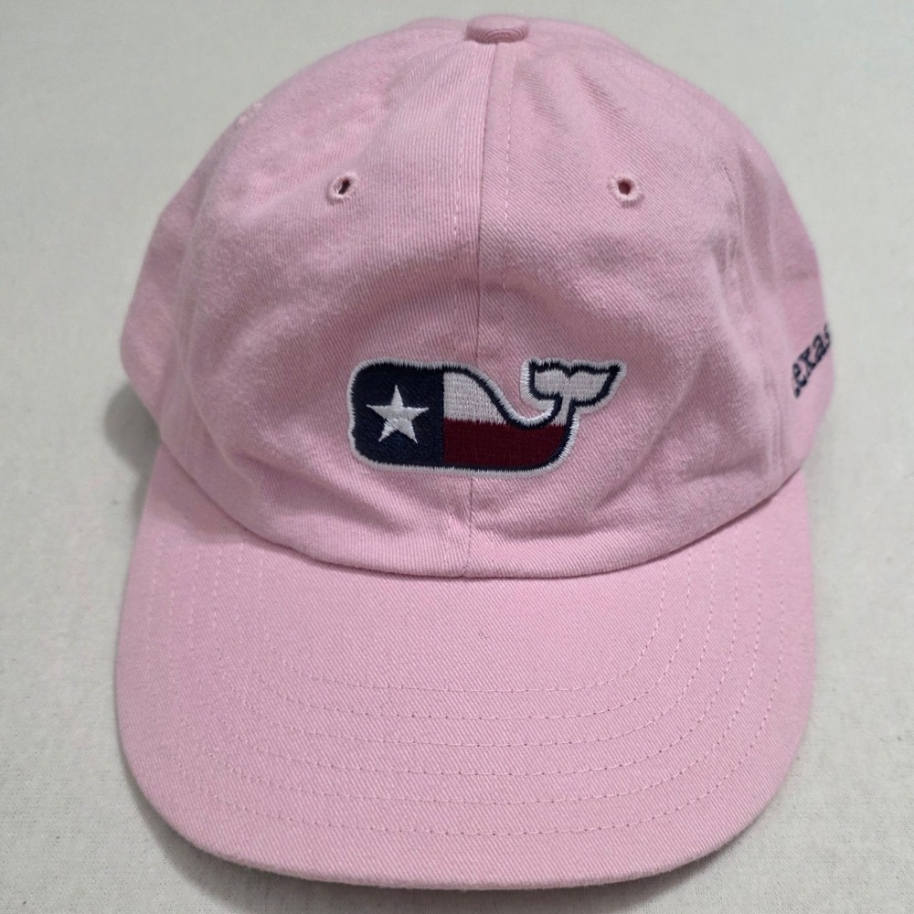 Vineyard Vines Hat Pink Texas Whale Baseball Cap Adjustable Strapback OS